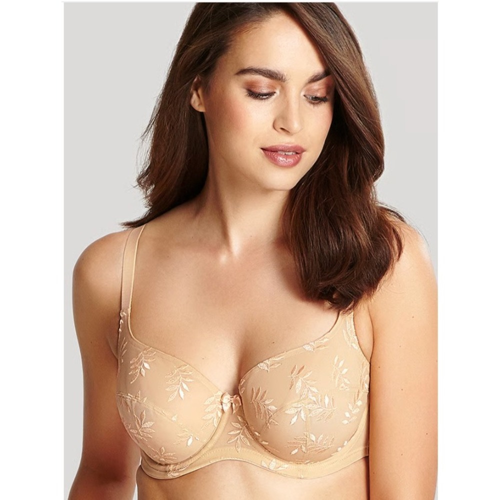 Panache Tango Balconette Bra‎ Yellow Embroidery Full Coverage Underwire 32I
